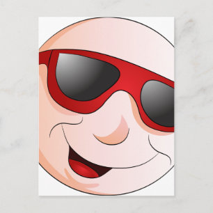 Emoji Man sieht sich einem Gesichtsausdruck gegenü Postkarte