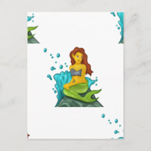 Emoji Meerjungfrau Postkarte