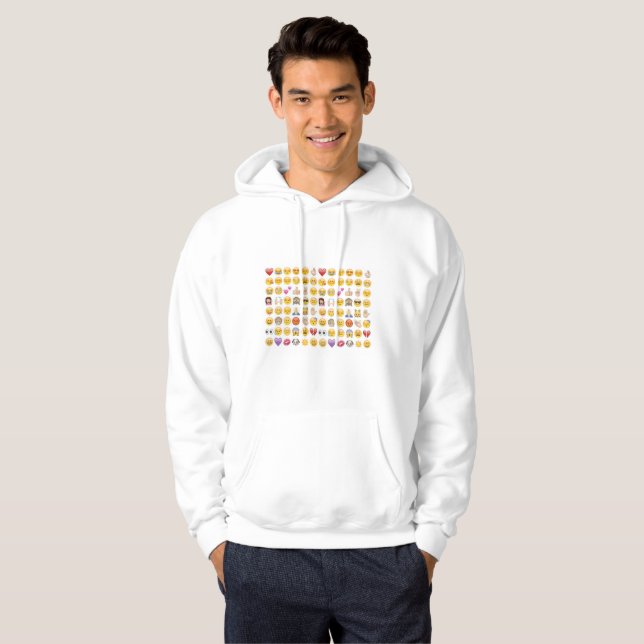 emoji mens capoté sweat - shirt à capuche sweatshi (Devant entier)
