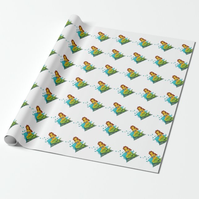 Emoji mermaid geschenkpapier (Ungerollt)