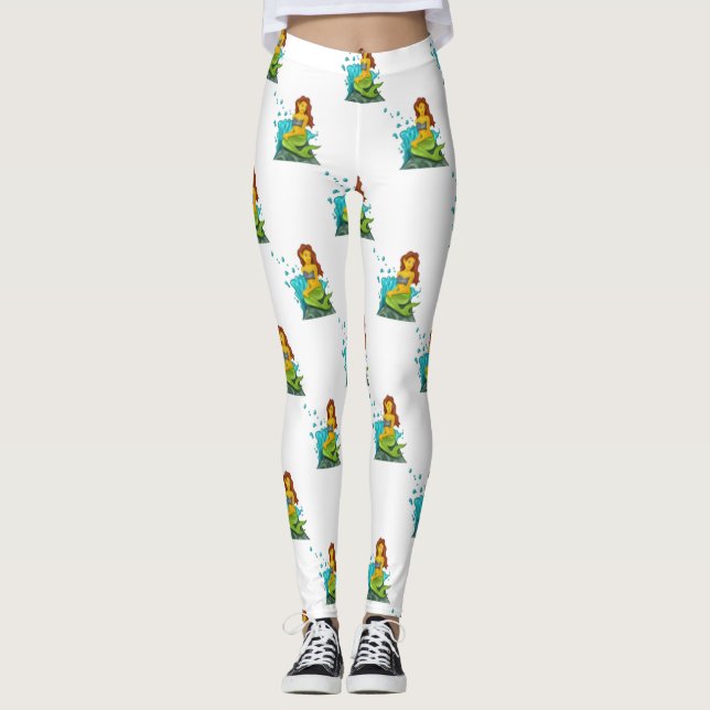 Emoji mermaid Leggings (Vorderseite)