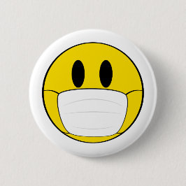 Emoji mit Maske Illustriert Button