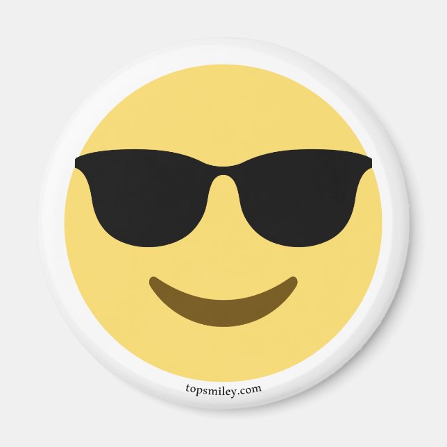 Emoji mit Sonnenbrille cool Magnet (Vorne)