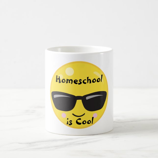 Emoji mit Sonnenbrille Kaffeetasse (Mittel)
