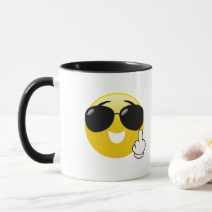 Emoji mittlerer Finger mit der Tasse