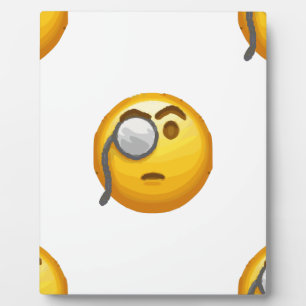 Emoji-Monokel Fotoplatte