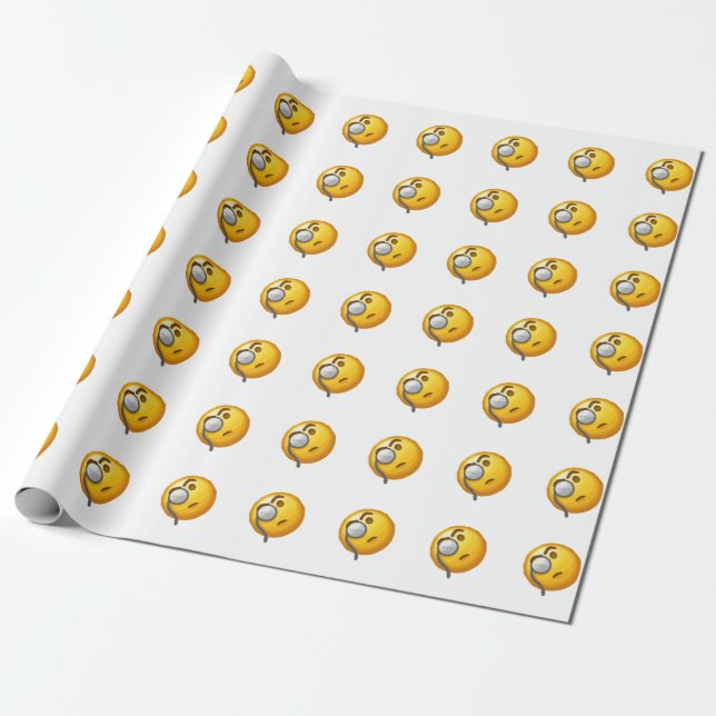 Emoji-Monokel Geschenkpapier (Ungerollt)