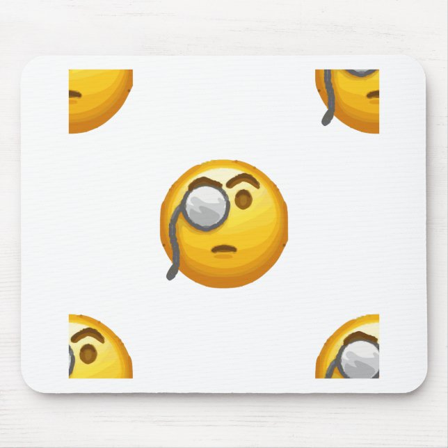 Emoji-Monokel Mousepad (Vorne)