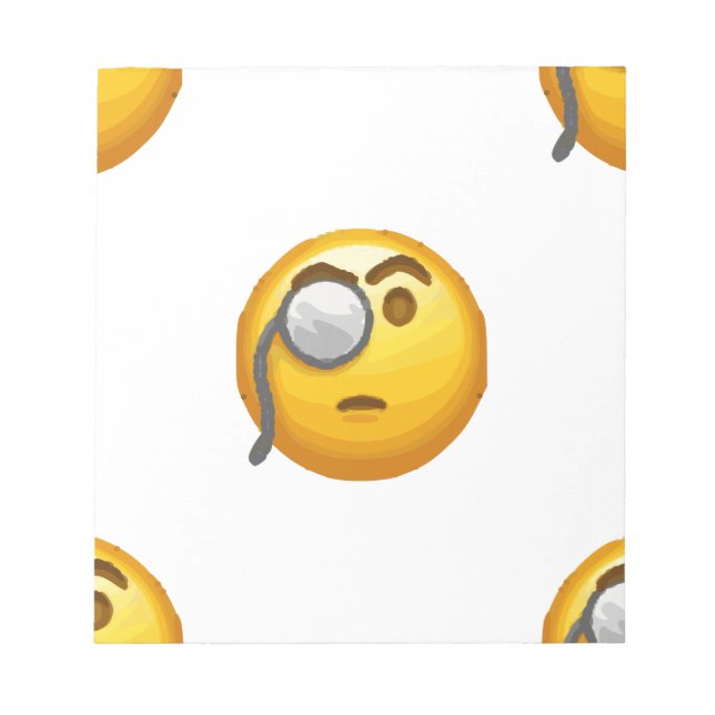 Emoji-Monokel Notizblock (Vorderseite)