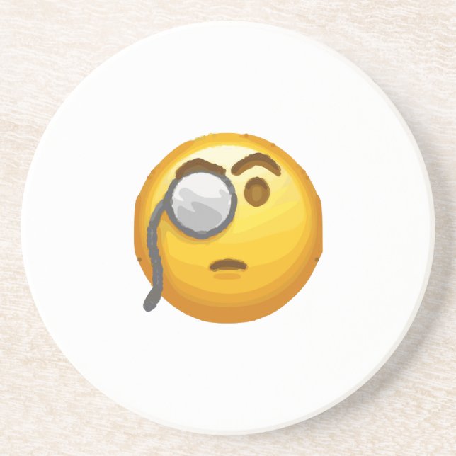 Emoji-Monokel Untersetzer (Vorne)