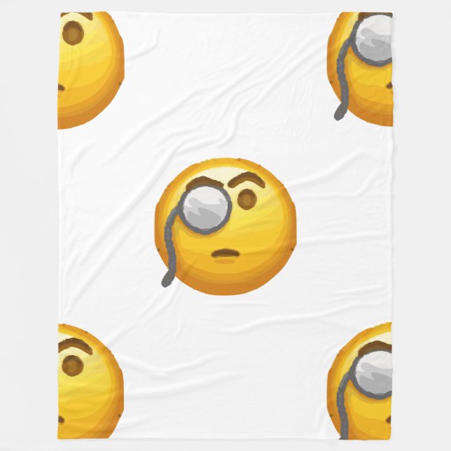 Emoji-Monokeldecke Fleecedecke (Vorderseite)