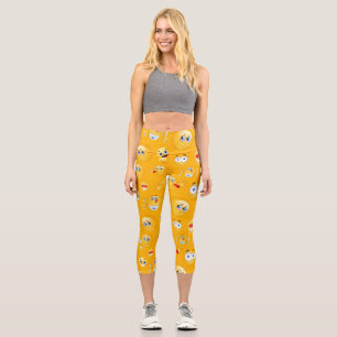 Emoji-Muster 2 Capri Leggings