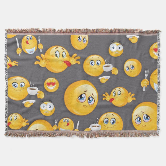 Emoji Muster 2 Decke (Vorderseite)