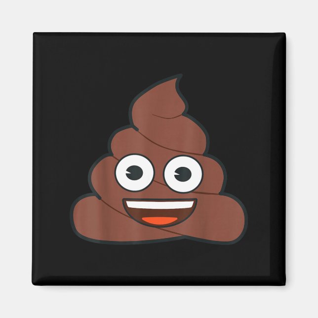 Emoji Op Happy Yellow Smile Face  Magnet (Vorne)