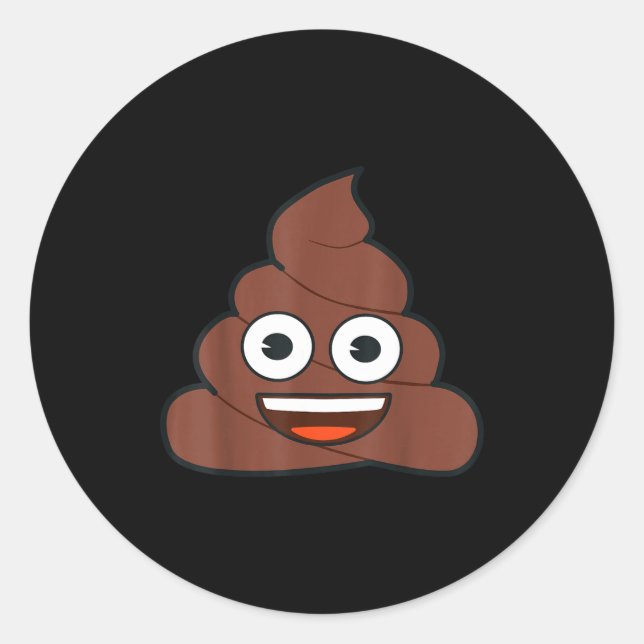 Emoji Op Happy Yellow Smile Face  Runder Aufkleber (Vorderseite)