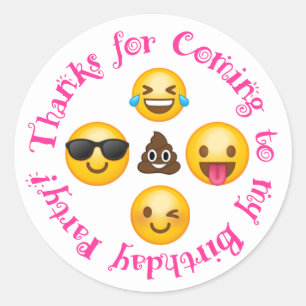 Emoji orienté vous remercient autocollant
