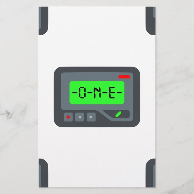 Emoji Pager Briefpapier (Vorderseite)