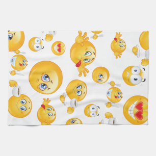 Emoji Pattern Geschirrtuch