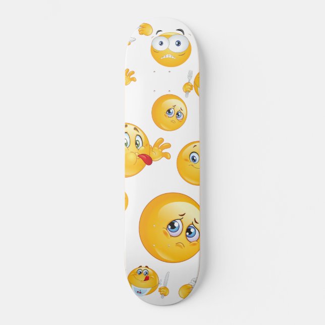 Emoji Pattern Skateboard (Vorderseite)