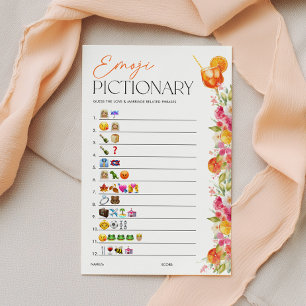 Emoji Pictionary Brautparty-Spiel Spritz Zitrus