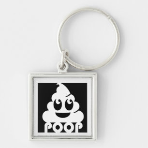 Emoji Poo Quadrat Schlüsselanhänger