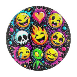 Emoji Pop Art Schneidebrett