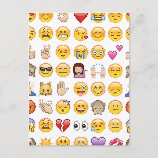 Emoji Postkarte (Vorderseite)