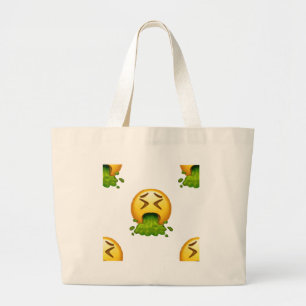 Emoji Puking Jumbo Stoffbeutel