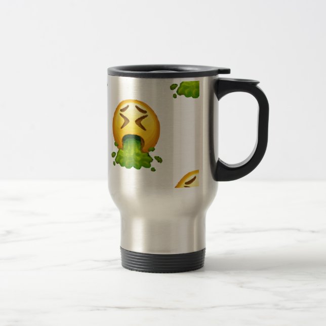 Emoji Puking Reisebecher (Rechts)