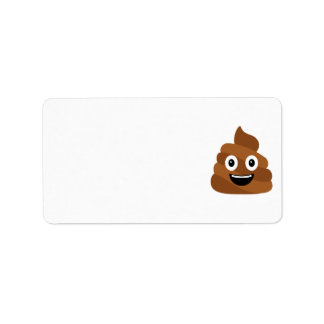 Emoji-Siegel gekackt Adressaufkleber