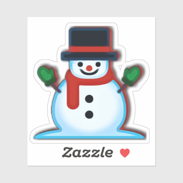 Emoji Snowman Weihnachten Aufkleber (Blatt)