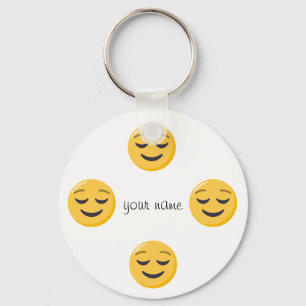 Emoji stellen und '' Ihr Name hier "gegenüber Schlüsselanhänger