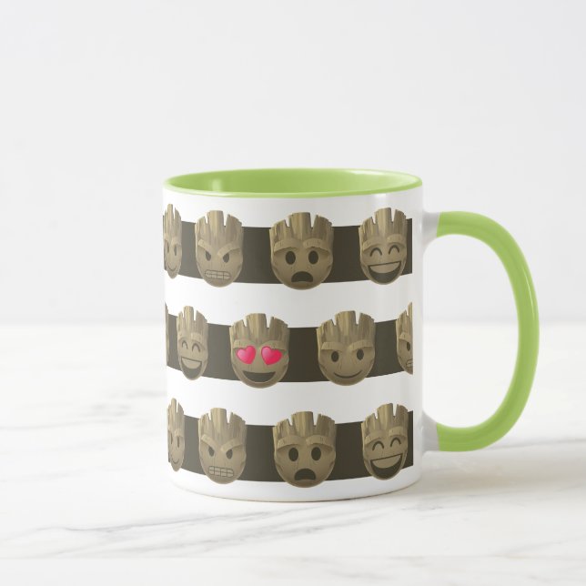 Emoji-Streifenmuster Tasse (Rechts)
