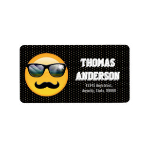 Emoji Super Shady ID230 Adressaufkleber