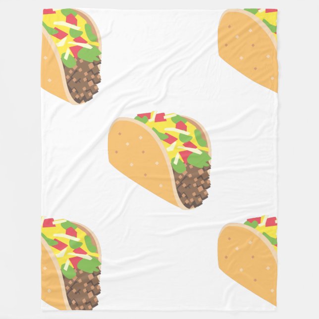 Emoji-Taco Fleecedecke (Vorderseite)