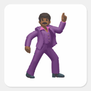 Emoji Tanzender Mann Quadratischer Aufkleber