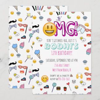 Emoji Themed Party Einladung
