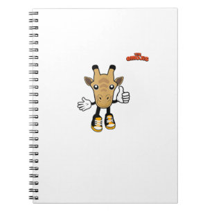 Emoji-Tiergiraffe Daumen hoch Notizblock