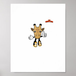 Emoji-Tiergiraffe Daumen hoch Poster