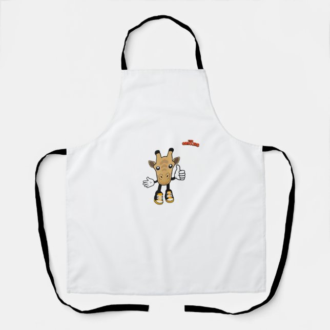 Emoji-Tiergiraffe Daumen hoch Schürze (Vorderseite)