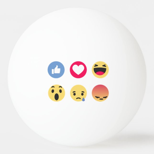 Emoji Tischtennisball (Vorderseite)