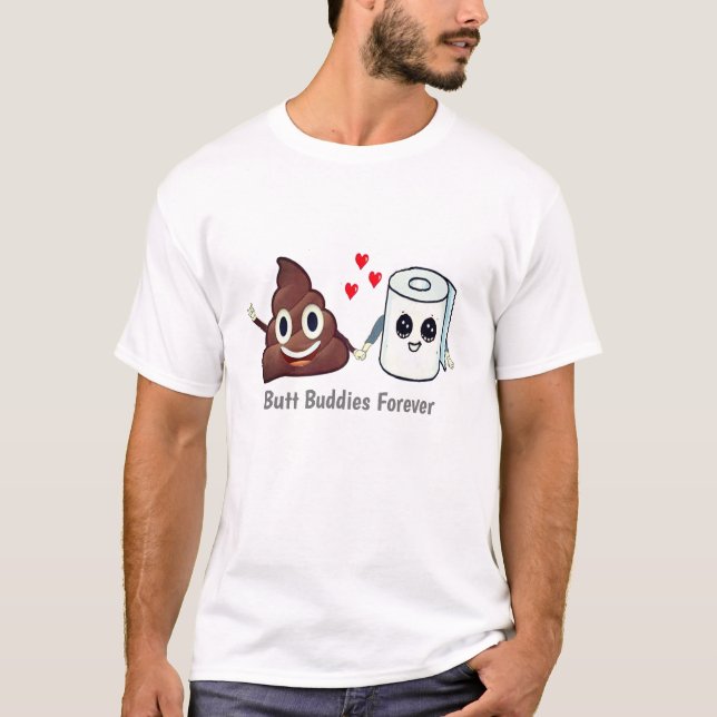 Emoji Toilettenpapier BBF Hintern Buddies für imme T-Shirt (Vorderseite)