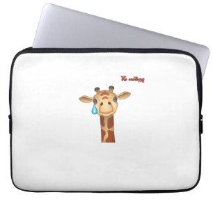 Emoji traurig schreiende Giraffengesicht Laptopschutzhülle