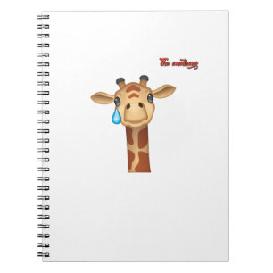 Emoji traurig schreiende Giraffengesicht Notizblock