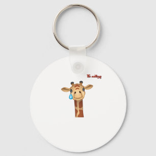 Emoji traurig schreiende Giraffengesicht Schlüsselanhänger