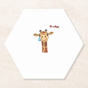 Emoji traurig schreiende Giraffengesicht Untersetzer