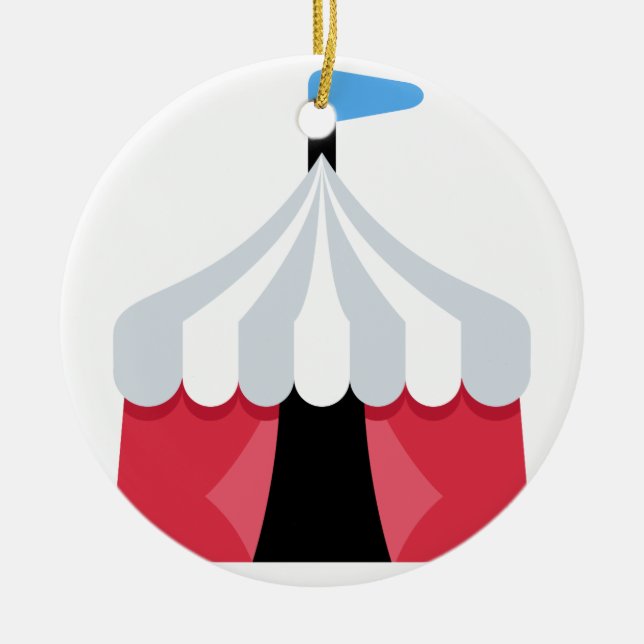 Emoji Twitter - Circus Tent Keramikornament (Vorne)