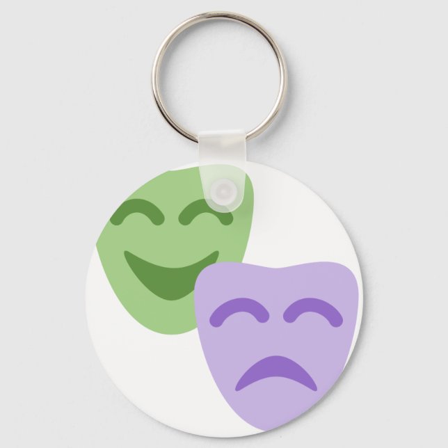 Emoji Twitter - Drama Theater Schlüsselanhänger (Vorderseite)