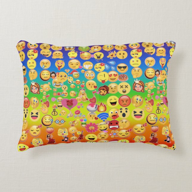 Emoji-Überlastung Dekokissen (Vorderseite)