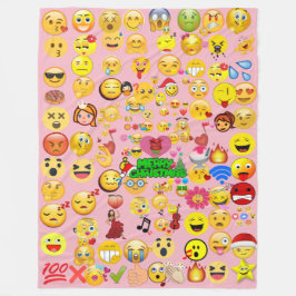 Emoji-Überlastung Fleecedecke